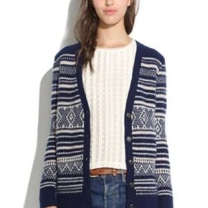 Madewell Textured Navy Cardigan